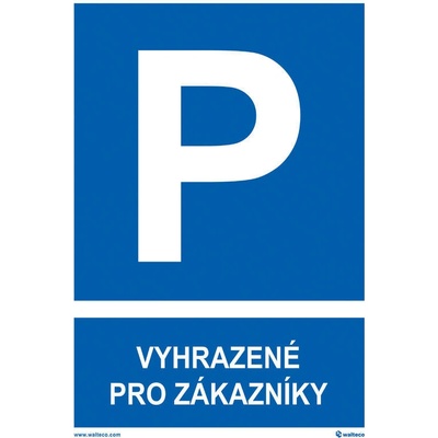 Walteco Vyhrazeno pro zákazníky 210x297mm, formát A4, plastová tabulka Množství: 1 ks , 20308