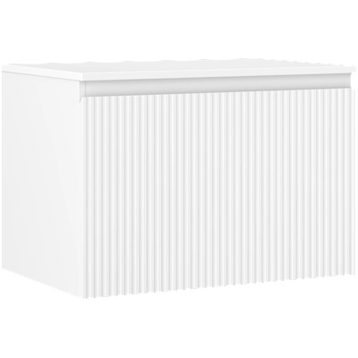 Mexen Rivel шкаф за баня под мивка 70 см с плот, 1 чекмедже, оребрен, бял мат - 91A20-07047-1-BFC01 (91A20-07047-1-BFC01)