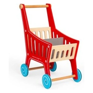 Bigjigs Toys Дървена детска количка за пазаруване - bigjigs (bj466)