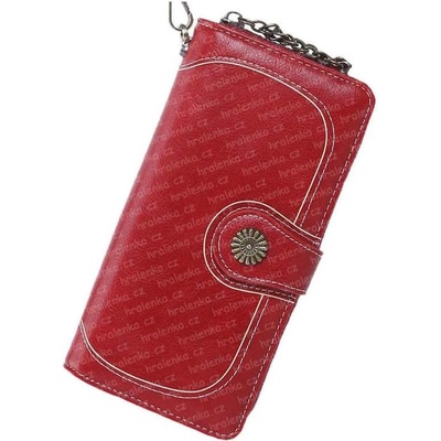 Elegantní Dámská s přezkou i na zip červená