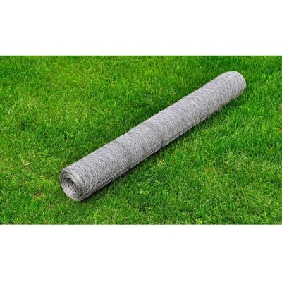 zahrada-XL Pletivo ke kurníku pozinkovaná ocel 25 x 1 m stříbrné