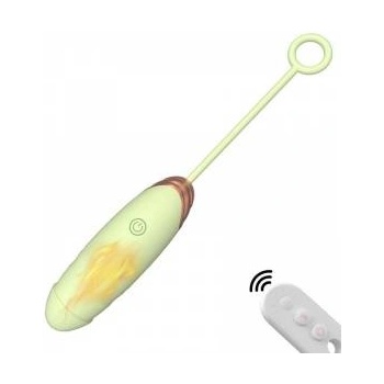 B - Series Fox Vibrating Silicone Love EGG USB 7 vibration and thrust functions / Remote control Green