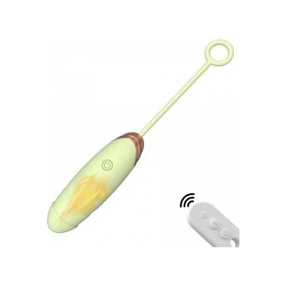 B - Series Fox Vibrating Silicone Love EGG USB 7 vibration and thrust functions / Remote control Green