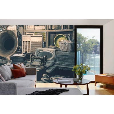 DIMEX ART Самозалепваща се флизелинова фототапета антични машини 375 x 250 см