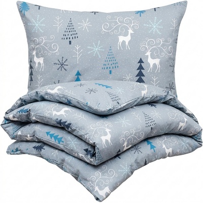 4Home bavlna obliečky Elegant deer grey 140x200 70x90