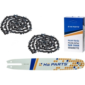 HS Parts Vodiaca líšta 14" 35cm + 2 x reťaz .3/8" 1,3mm 50 článkov pre Stihl