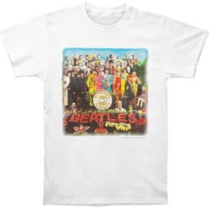 The Beatles Vintage Sgt Pepper (Back Print) White L Дамски Риза (BEATTEE08LW03)