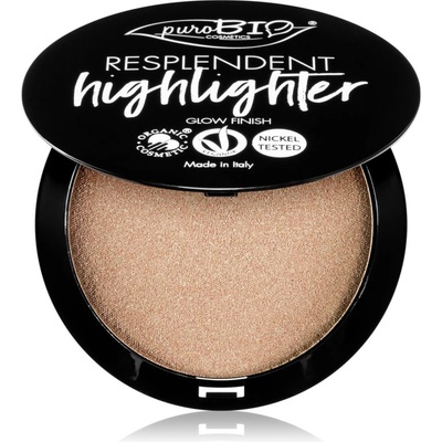 puroBIO Cosmetics Resplendent Highlighter кремообразен озарител цвят 01 Sparkling Wine 9 гр