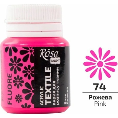 Rosa Talent akrylová farba na textil fluorescenčná 20 ml
