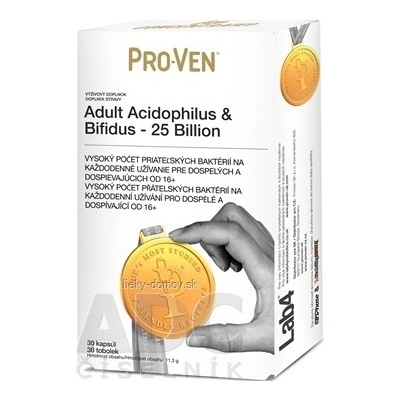 Pro-Ven Adult Acidophilus & Bifidus - 25 Billion 30 kapsúl