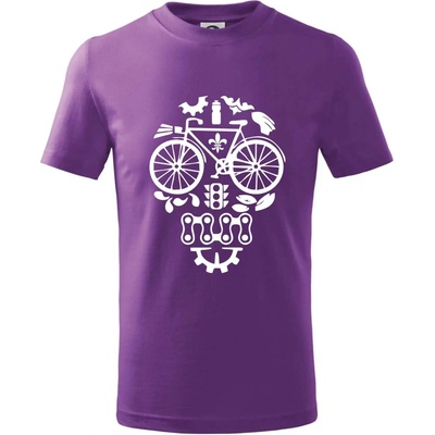 Bike lebka tričko detské fialová
