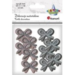 TITANUM Material decoration bows 35x27mm mix 10pcs