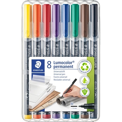 STAEDTLER Комплект маркери Staedtler Lumocolor 317 OHP M, 8 цвята (21102-А)