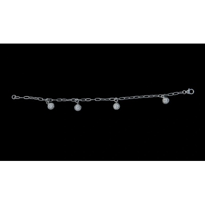 Šperky Nina Strieborný náramok Swarovski element 925/1000 nar ag H 275