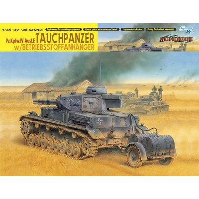 Dragon Models Model Kit tank 6402 Pz.Kpfw.IV Ausf.E TAUCHPANZER w/BETRIEBSSTOFFANHÄNGER 1:35