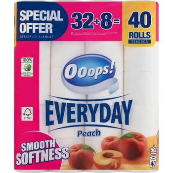 Ooops! Упс! Everyday Peach 3 Ply Тоалетна хартия 40 ролки (KTC30401772)