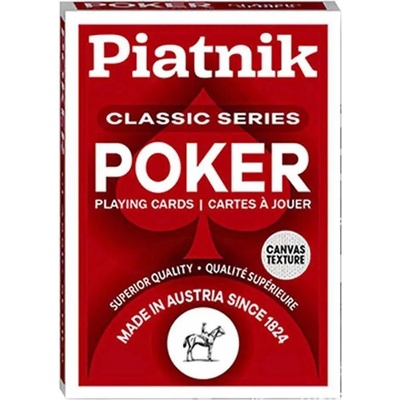 Piatnik Karty Poker Classic Series 4 Index Poker Cards Deck Red Back