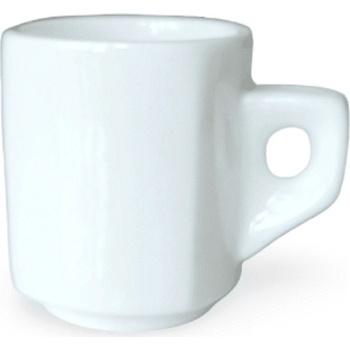 Чаша порцелан за кафе с квадратна форма 70 мл. , бяла