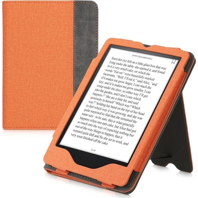 KW Mobile Double Leather KW5626106 pre Amazon Kindle Paperwhite 5 2021 šedá oranžová