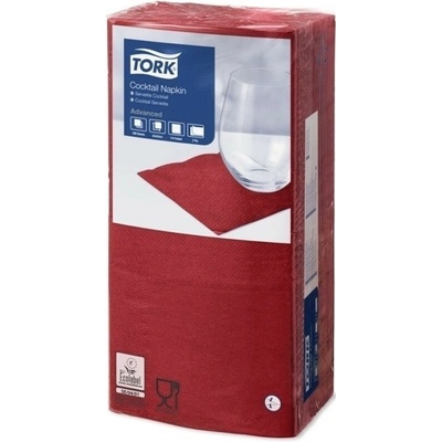 Tork ubrousky papírové 2V koktejlový bordó 24x24cm