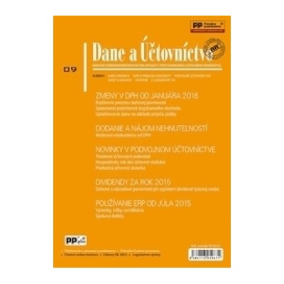Dane a účtovníctvo 9-2015