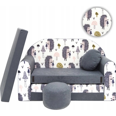 Welox Pohovka SWM 98 x 170 cm velúr odtiene šedej