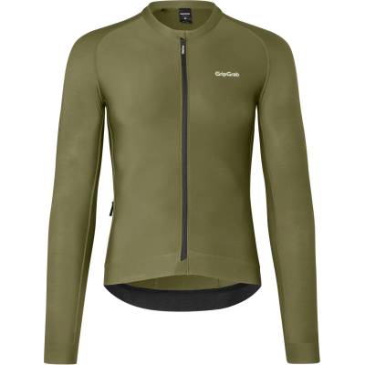 GripGrab Мъжка фланелка с къс ръкав за колоездене GripGrab PACR Long Sleeve Jersey Cycling jersey - Olive Green (056-3869-0311)