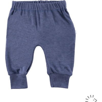 PoPoLiNi Kojenecké kalhoty merino vlna Ocean Mélange