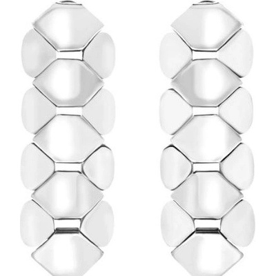 Breil Extravagantné oceľové náušnice Hexagonia TJ3635