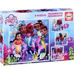 Educa Детски пъзел Educa 4 в 1 - Ариел (EDU20342) - baby