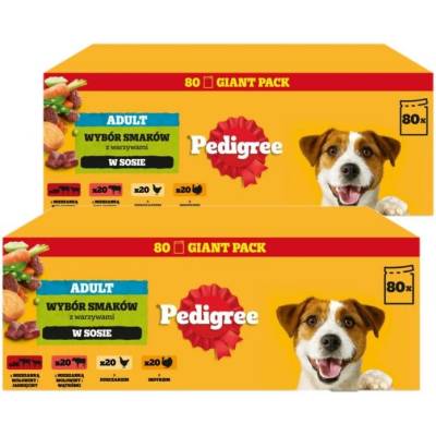 Pedigree Adult Výběr chutí v omáčce 160 x 100 g