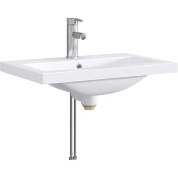 vidaXL Мивка за баня Хром 61 x 40 x 16, 5 см Метал (890234)