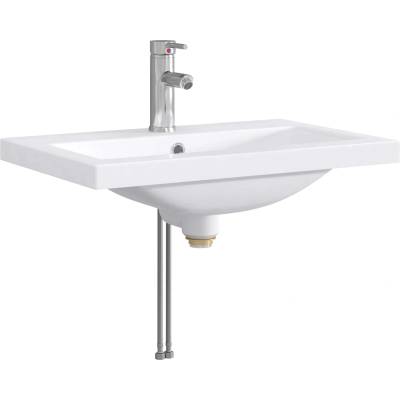 vidaXL Мивка за баня Хром 61 x 40 x 16, 5 см Метал (890234)