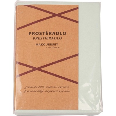 Vesna Luxusní prostěradlo jersey Excellent s elastanem zelinkavé 180x200