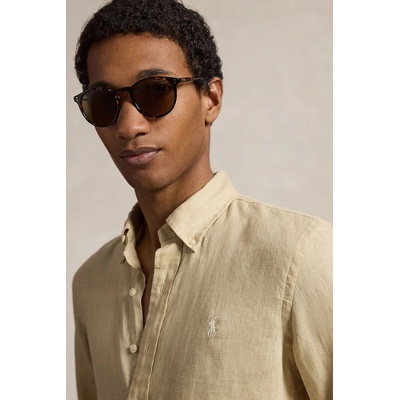Ralph Lauren риза мъжка от лен Long Sleeve Sport Shirt (710966294)