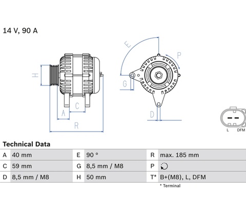 BOSCH Alternátor 0986041920