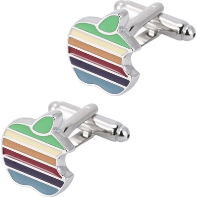 Knoflickarna.CZ manžetové knoflíčky apple silver