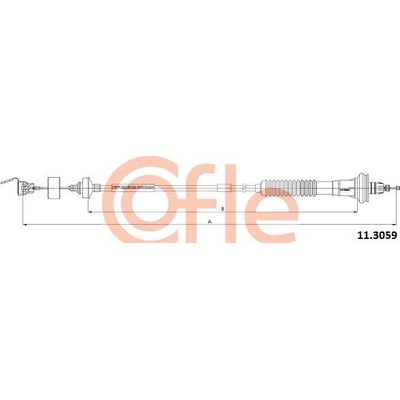 Tažné lanko, ovládání spojky COFLE 11.3059