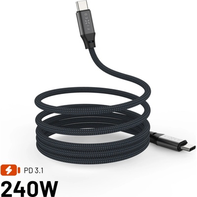 Fixed FIXDBP-CC12-GR) USB-C/USB-C, PD 3.1, 240W, 1,2m, sivý
