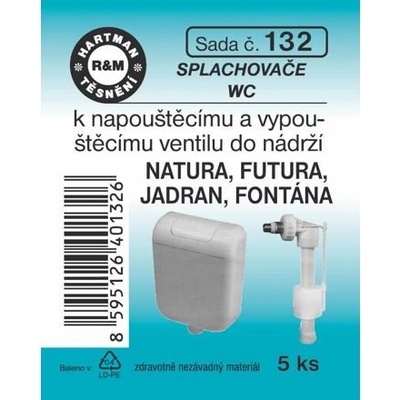 HARTMAN těsnění k napouštěcímu ventilu WC NATURA, sada č. 132