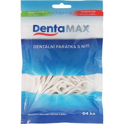 DentaMax dentálne špáratká s niťou 64 ks