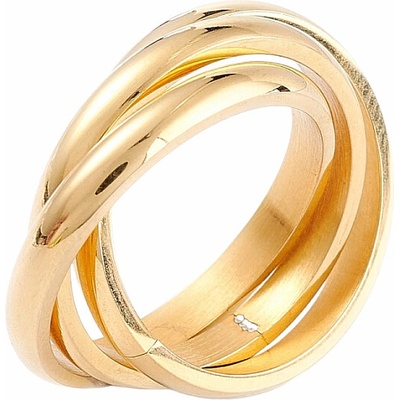 Nefertitis Dámský ocelový prsten Golden Trinity NF55958