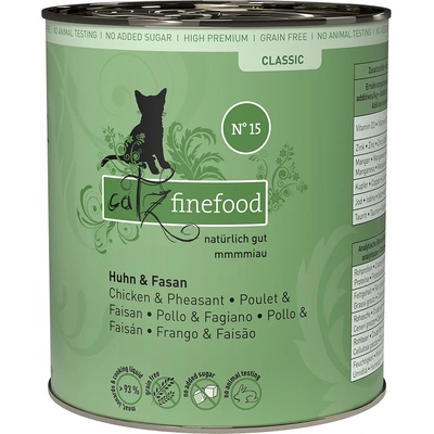 Catz Finefood 6х800г catz finefood, консервирана храна за котки - пиле и фазан