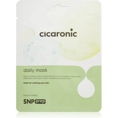 SNP Prep Cicaronic успокояваща платнена маска за суха и раздразнена кожа 20ml