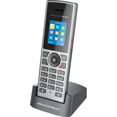Grandstream Безжичен VoIP телефон Grandstream DP722, за бази Grandstream DP750 и DP752, 1.8" (4.57 cm) цветен LCD дисплей, до 10 SIP акаунта, до 10 линии, сив (DP722)
