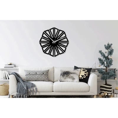 Karls Design Drevené nástenné hodiny Mona 50 cm strieborná