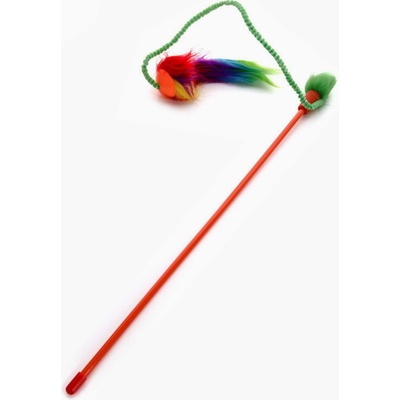 JK ANIMALS TPR loptička s plyšom na prúte 40 cm