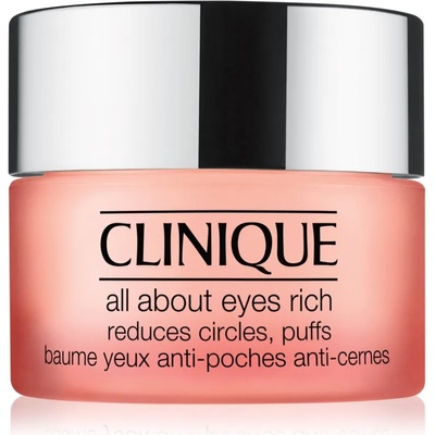 Clinique All About Eyes Rich хидратиращ крем за очи против отоци и тъмни кръгове 15ml