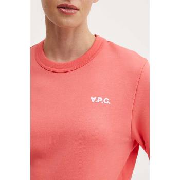 APC Памучен суичър A. P. C. sweat boxy petit vpc в оранжево с изчистен дизайн COHBR. F27918 (COHBR.F27918)