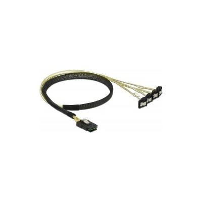 Delock Kabel Mini SAS SFF-8087 > 4 x SATA 7 pin samice 90° pravoúhlý 0,5 m
